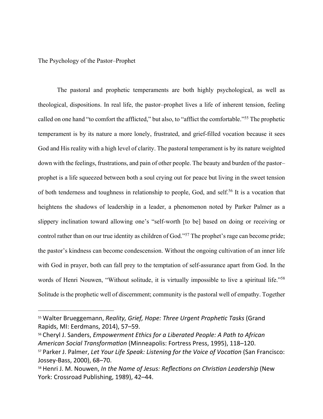 The Pastor–Prophet Paradigm, page 11