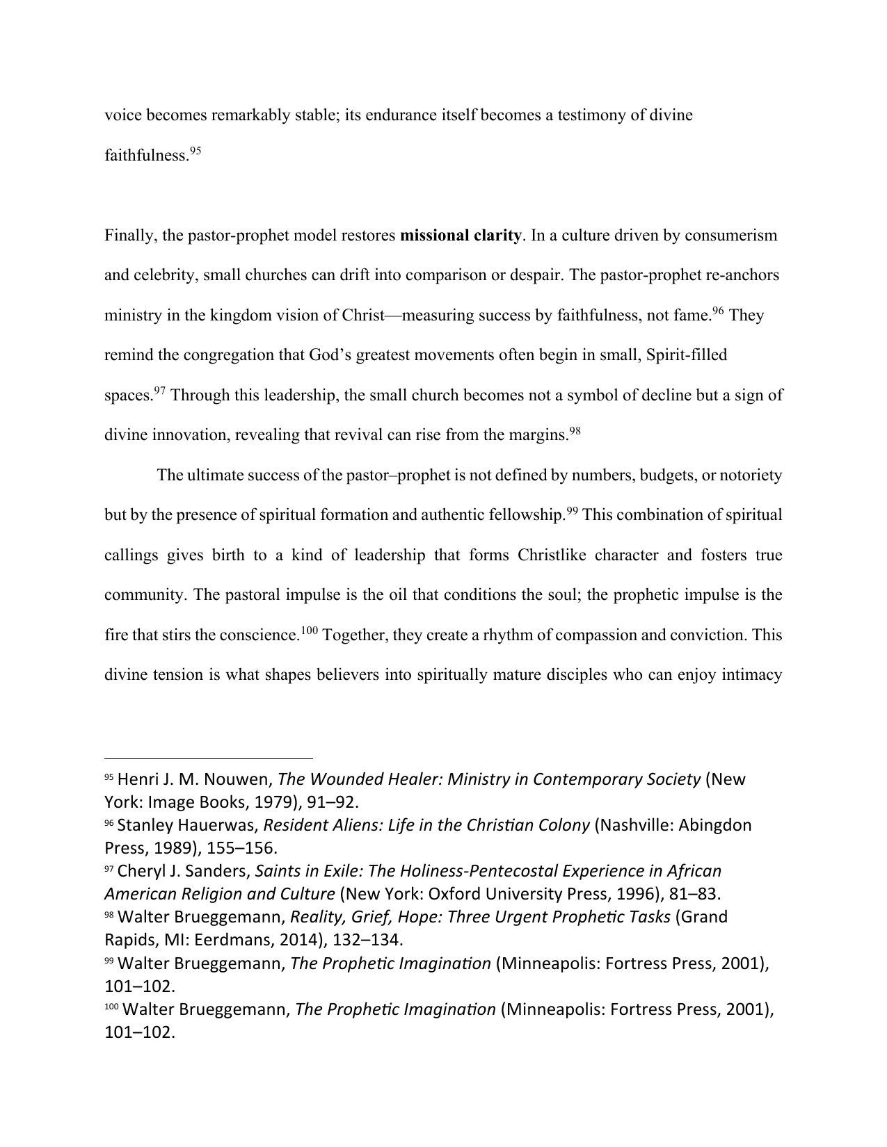 The Pastor–Prophet Paradigm, page 19