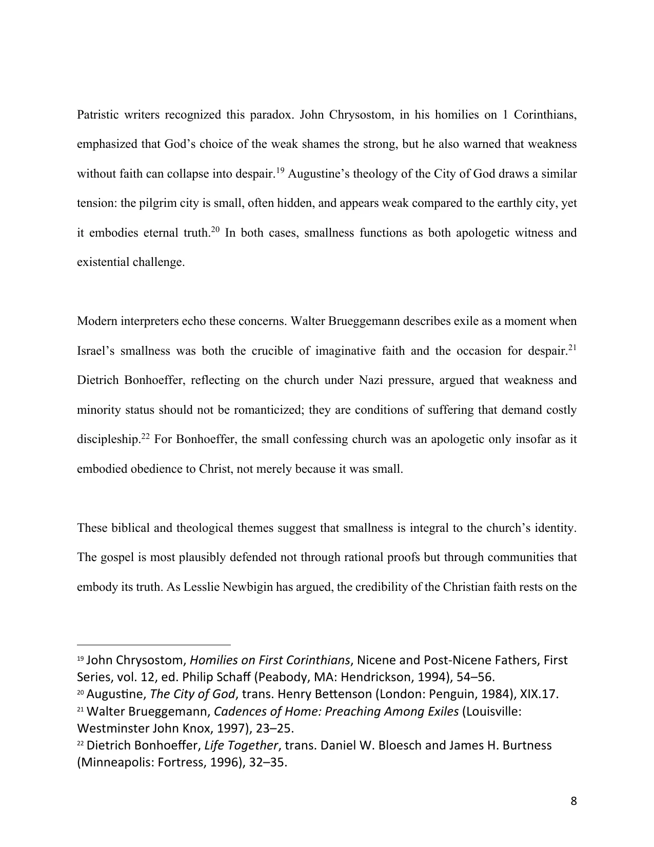 The Small Church as an Apologetic, page 8