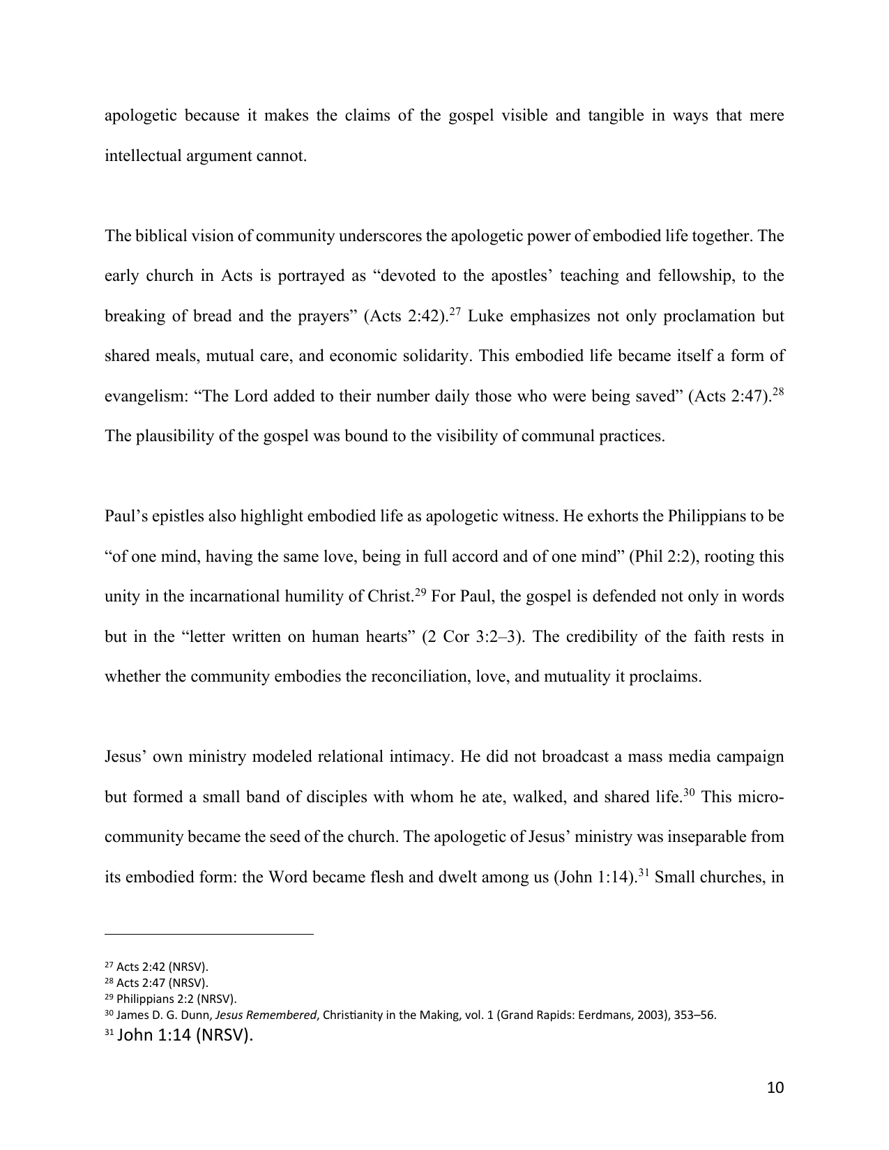 The Small Church as an Apologetic, page 10