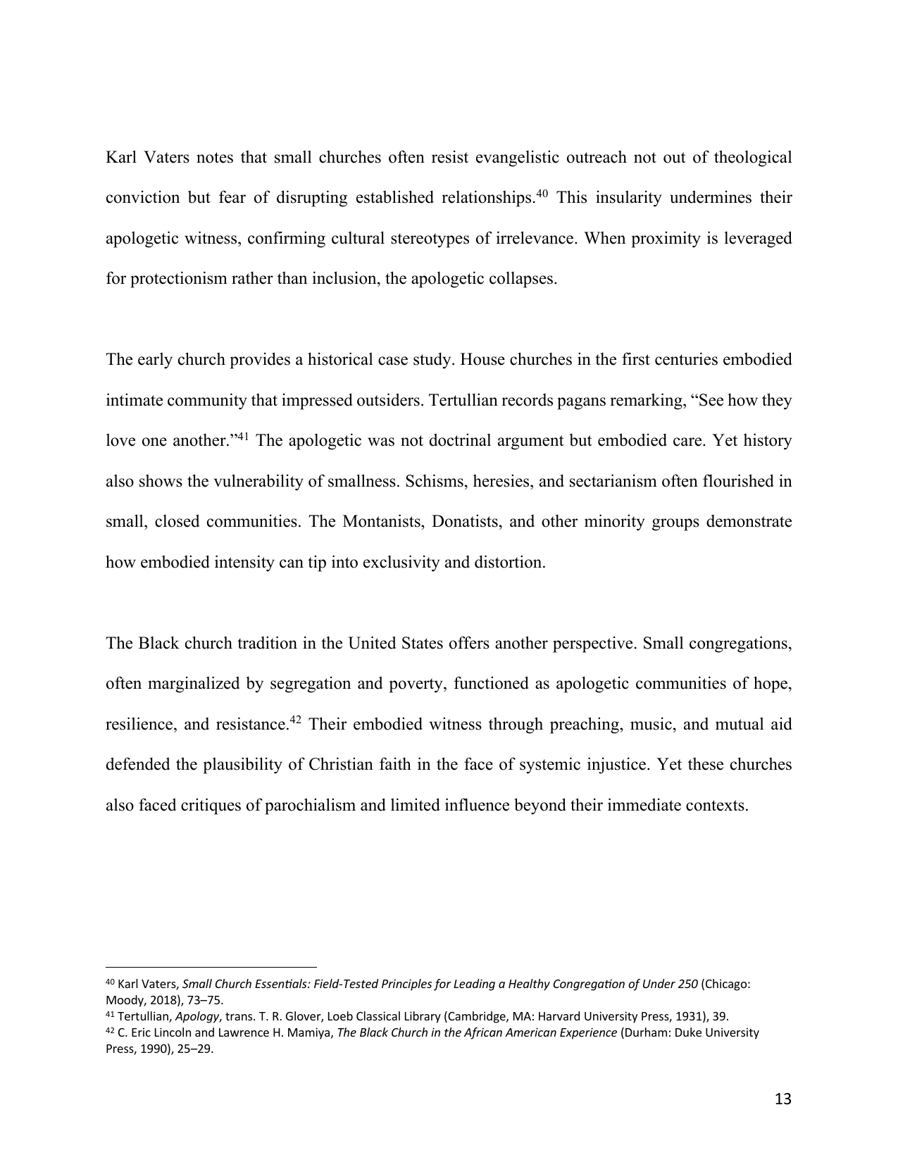 The Small Church as an Apologetic, page 13