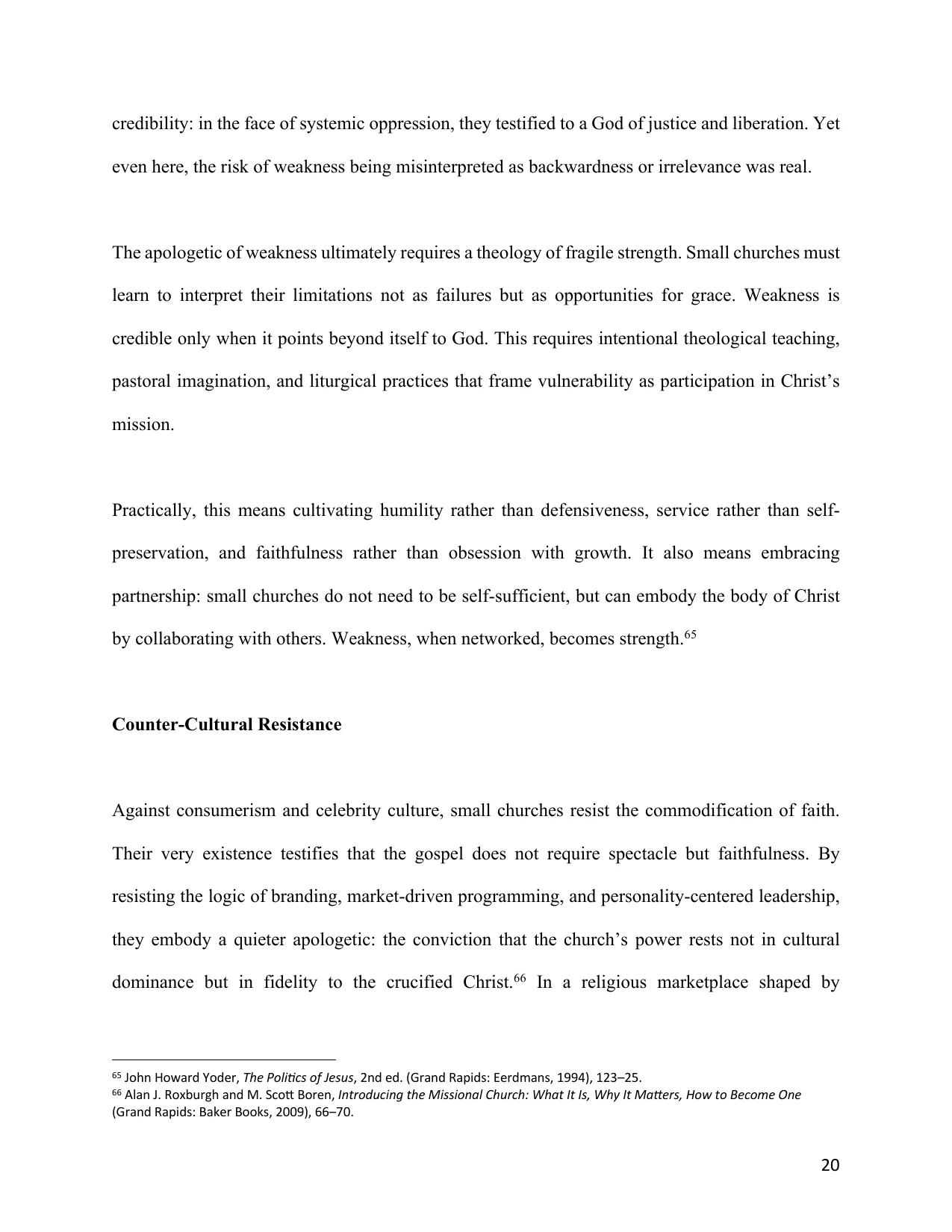 The Small Church as an Apologetic, page 20