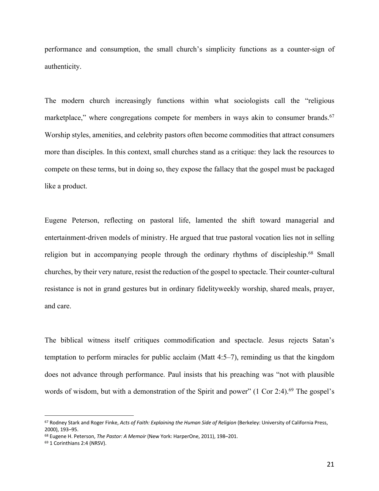 The Small Church as an Apologetic, page 21