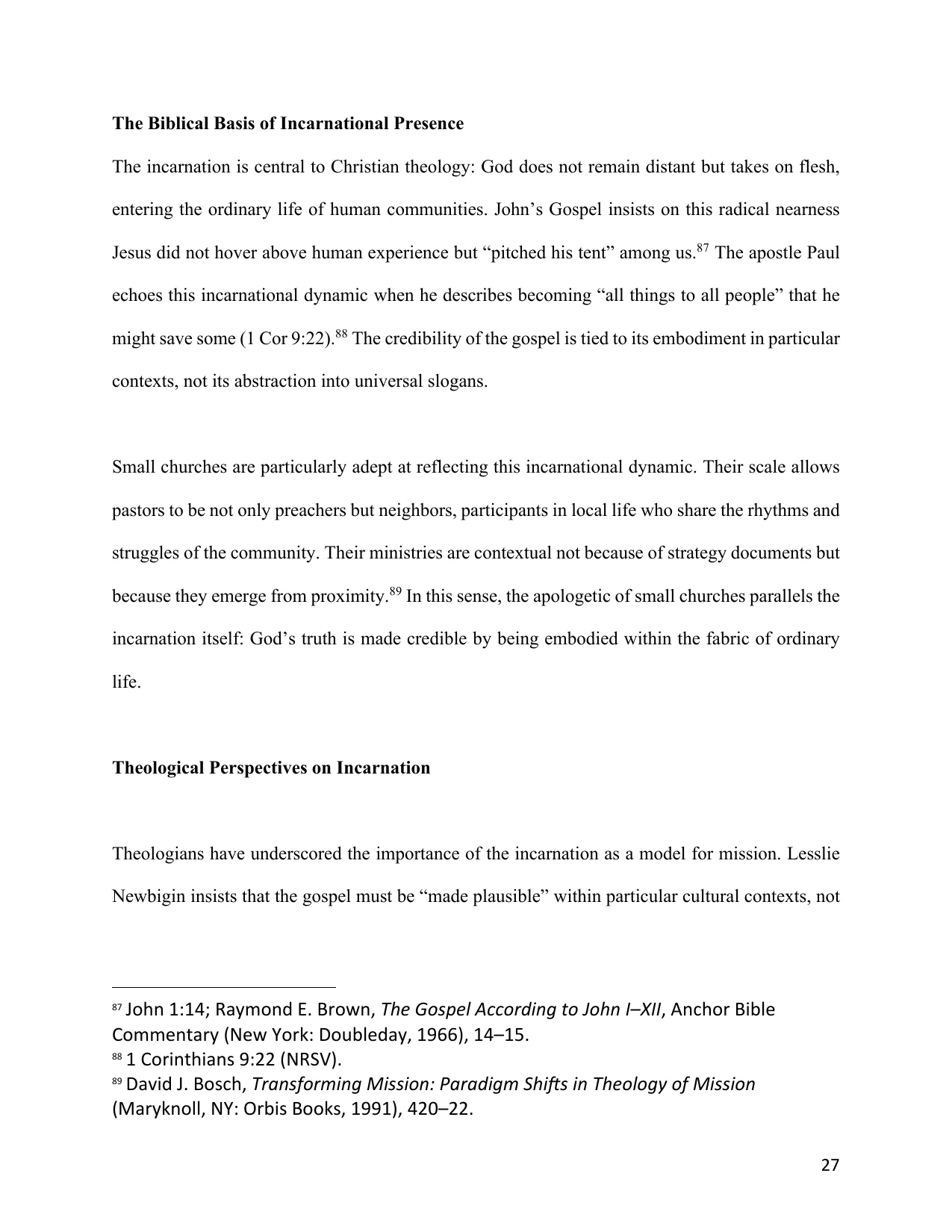 The Small Church as an Apologetic, page 27