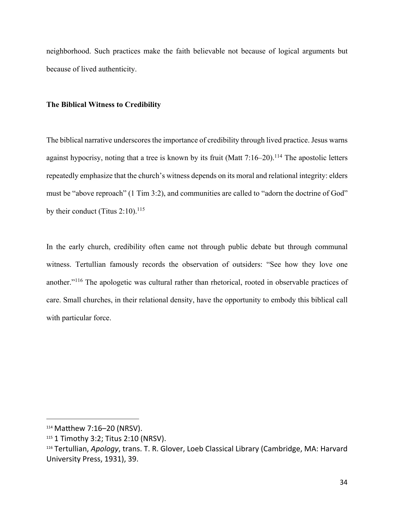 The Small Church as an Apologetic, page 34
