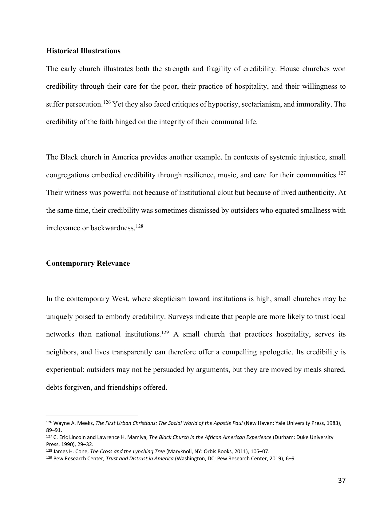 The Small Church as an Apologetic, page 37