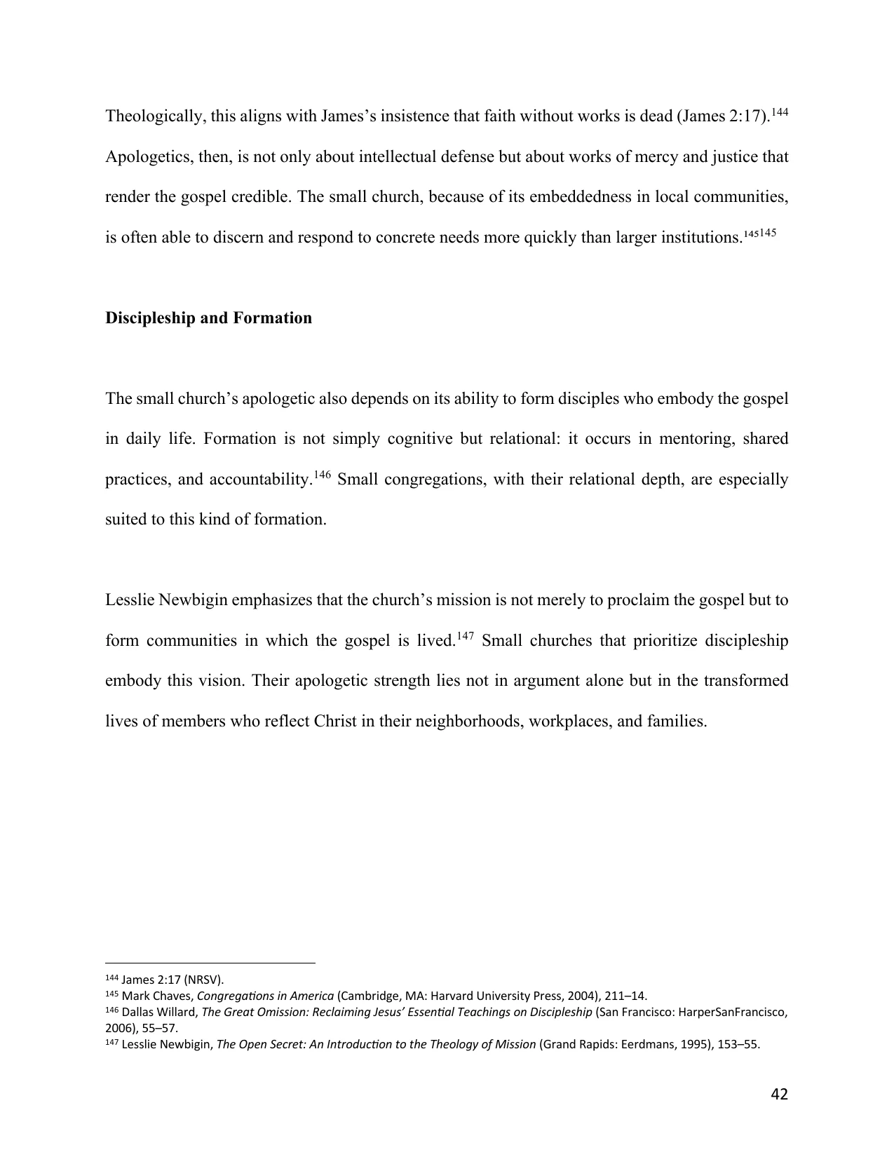 The Small Church as an Apologetic, page 42