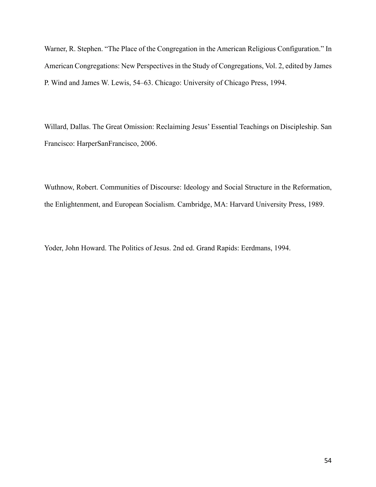 The Small Church as an Apologetic, page 54
