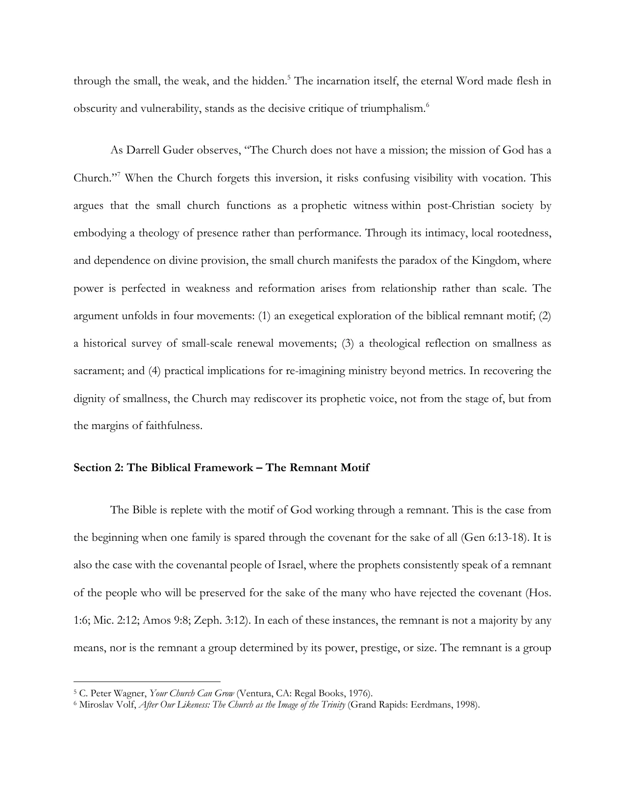 The Small Church as Prophetic Witness in a Post-Christian Culture, page 3