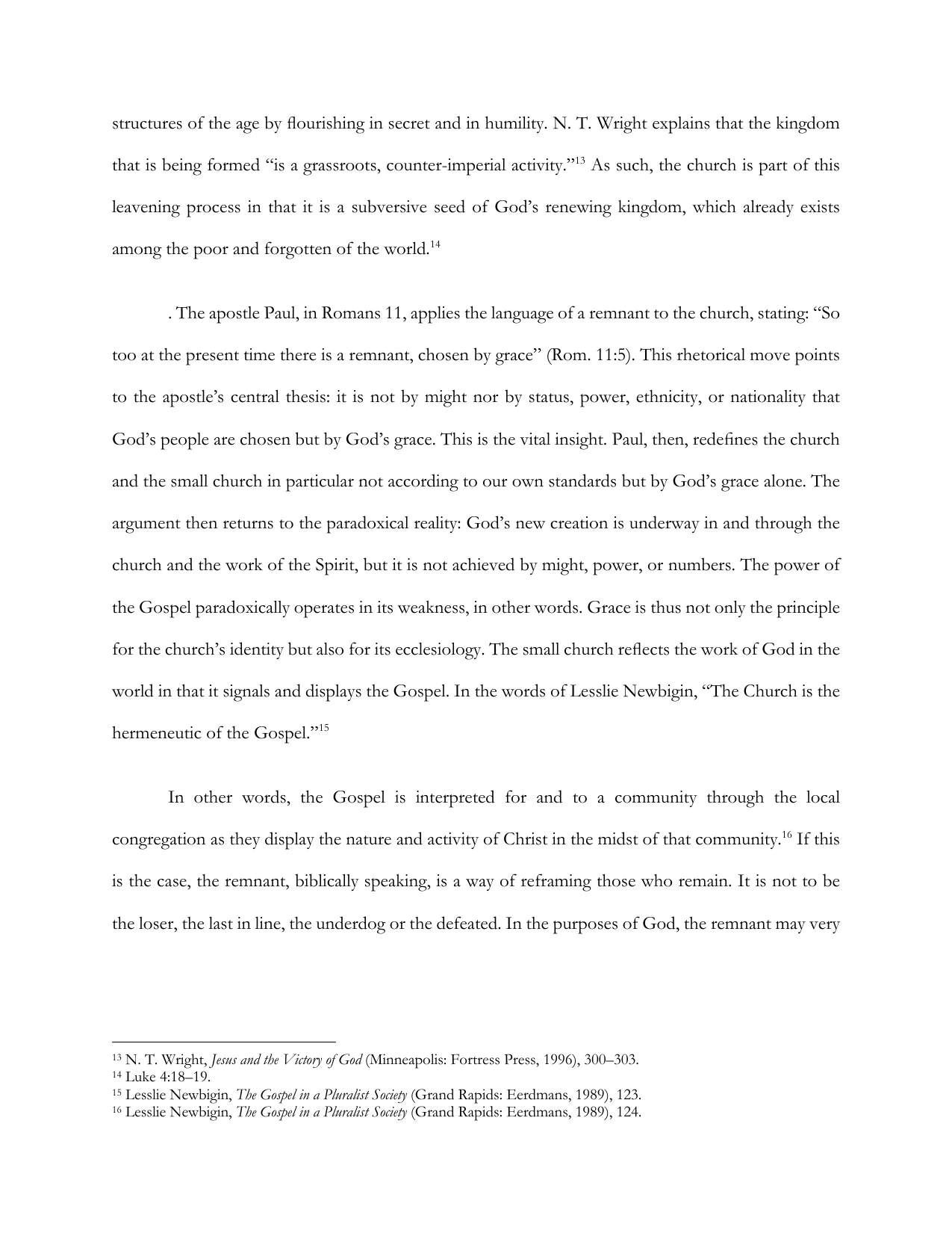 The Small Church as Prophetic Witness in a Post-Christian Culture, page 5