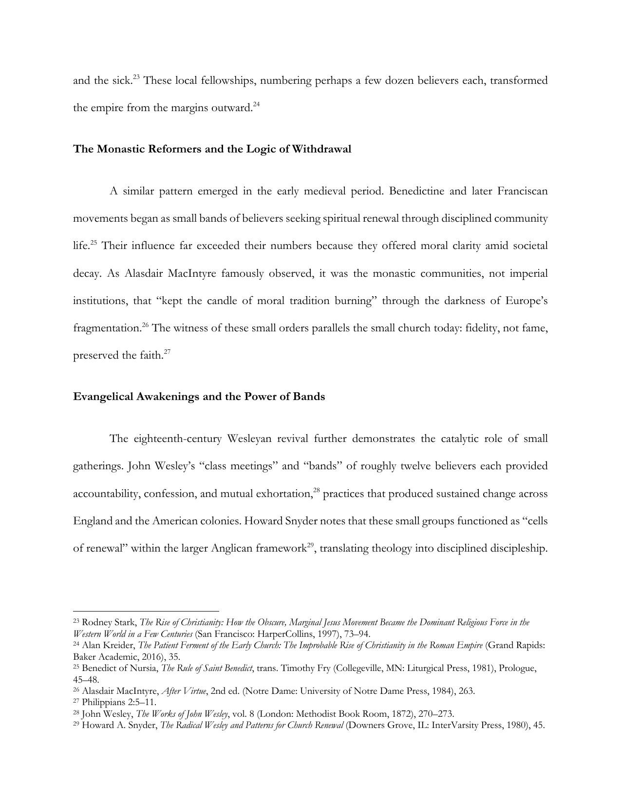 The Small Church as Prophetic Witness in a Post-Christian Culture, page 7