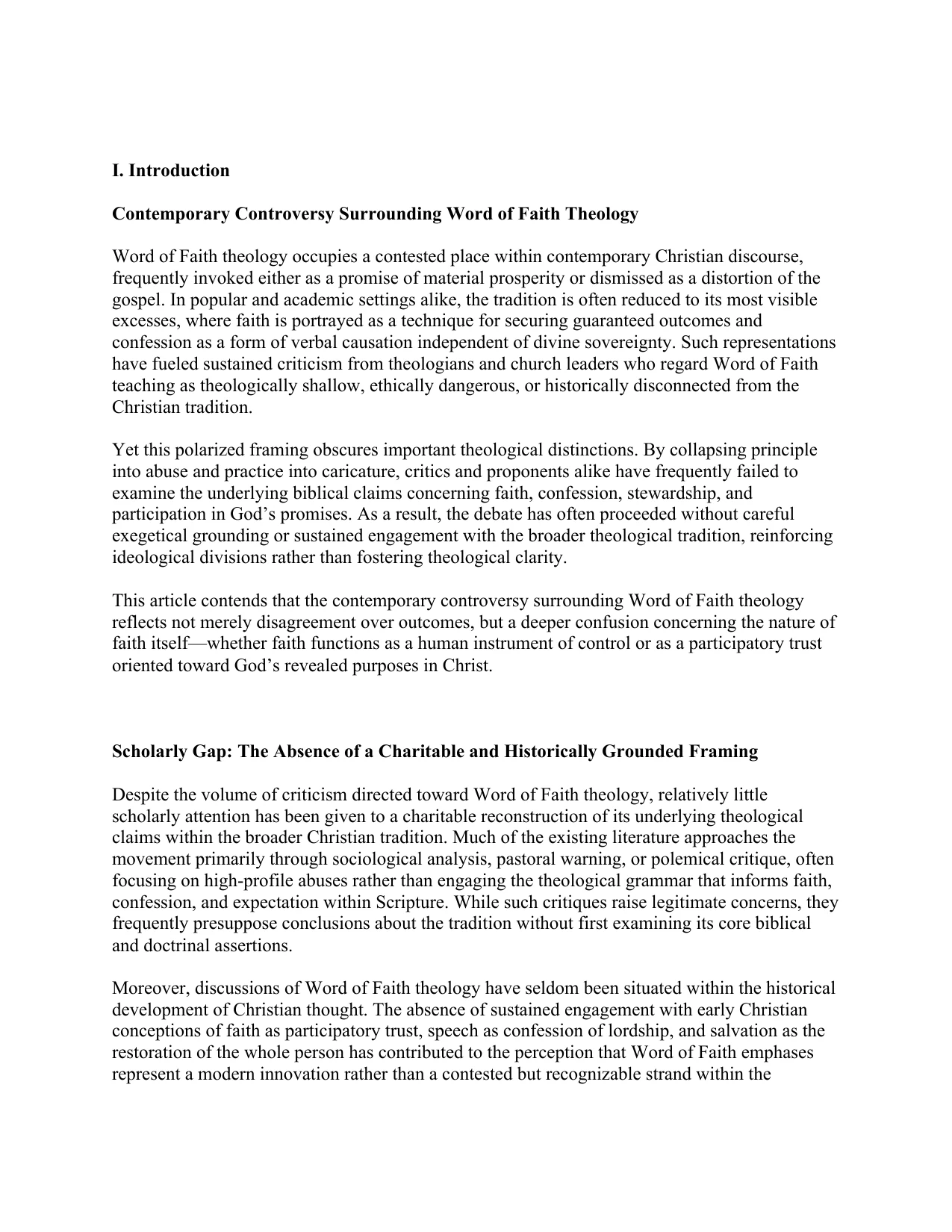 The Word of Faith: A Constructive Theological Reframing, page 3